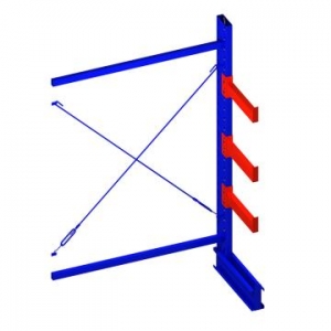 單面懸臂副架，1500*800*2500，400kg/層，4層，懸臂長700mm，含底座