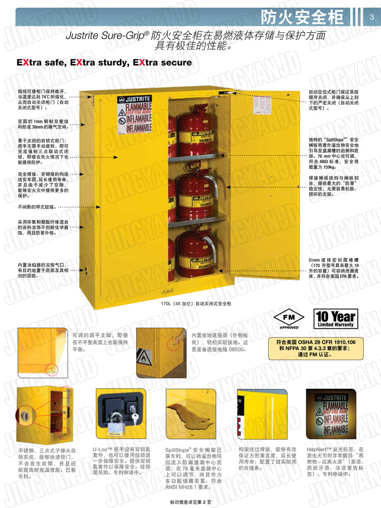 美國杰斯瑞特，防火安全柜，justrite防火柜，justrite安全柜，防爆柜justrite,8923201,4M9438